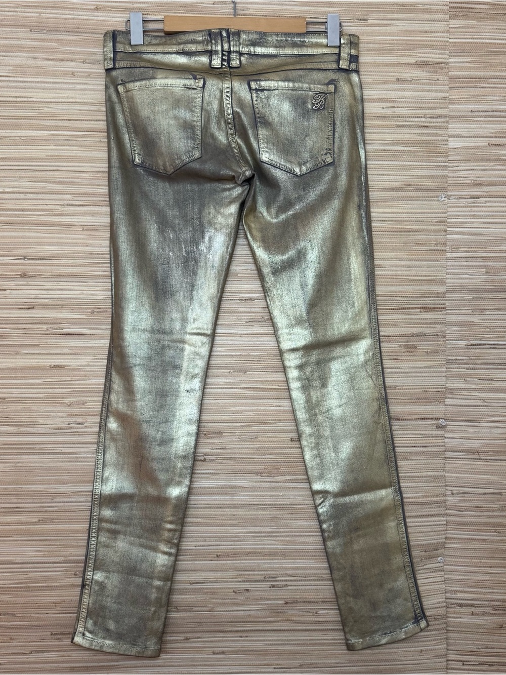Frankie B Gold Wax Skinny Jeans - Picture 2 of 16